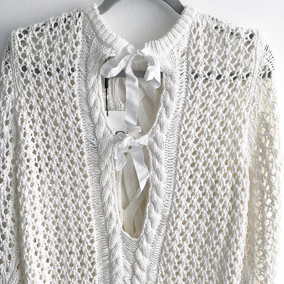 Zac Posen ‘Angela’ Lace Up Sweater - Picture 6 of 8